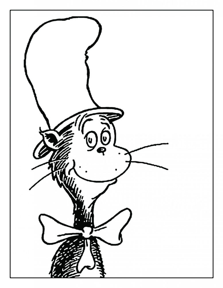 Plansa de colorat cu Cat in the hat 53 53